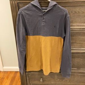 Big boys Holcomb hoodie with three button neckline